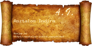 Asztalos Indira névjegykártya